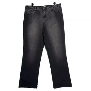 New Faded Glory Womens Plus Stretch High Rise Jeans  Size 18W Black